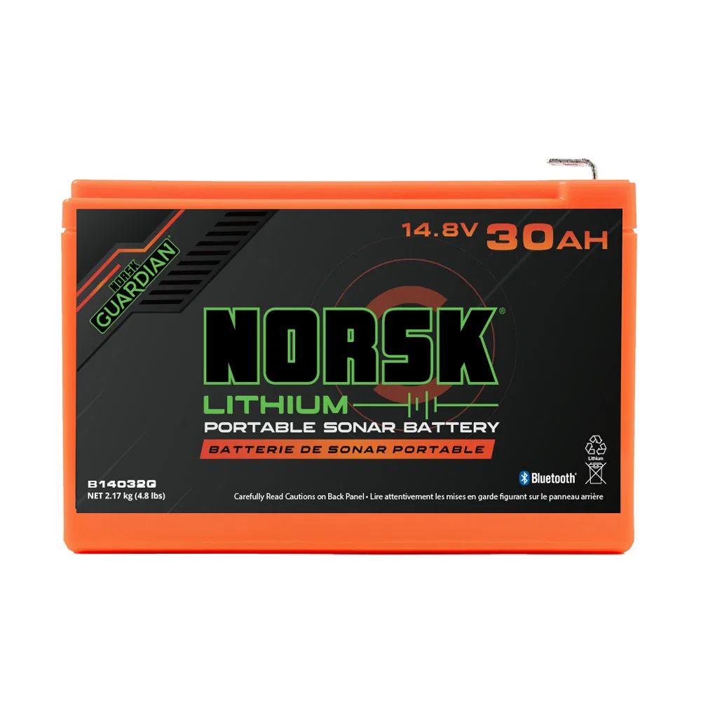 B14032C – NORSK INC Battery, Portable Sonar 14 Volt Spade Top Terminal Lithium-Ion (NMC) 5.94 Inch Length 3.86 Inch W...